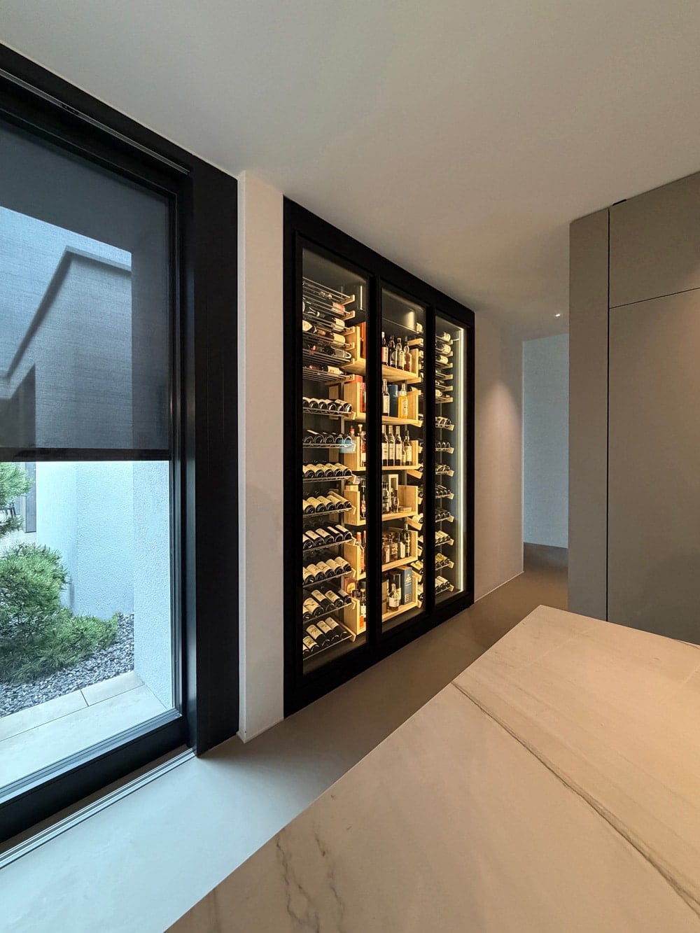 The Wine Square by Xi – an air-conditioned wine room with an open-plan kitchen