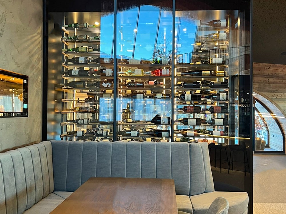 Klimatisierter Weinraum im Restaurant Gletschermühle am Kitzsteinhorn