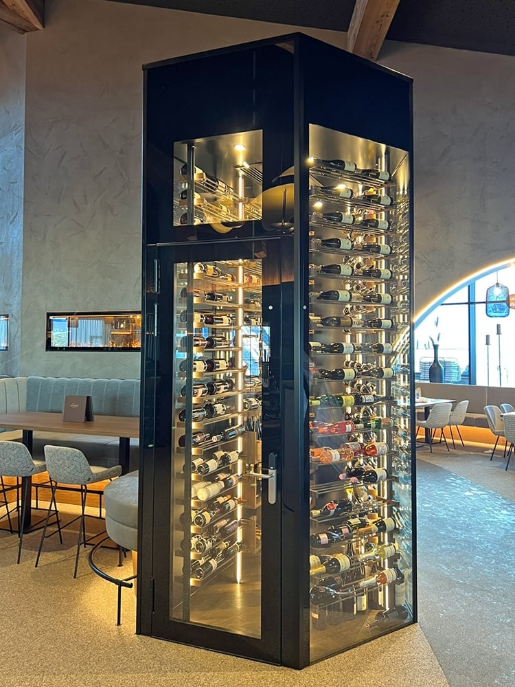 Klimatisierter Weinraum im Restaurant Gletschermühle am Kitzsteinhorn